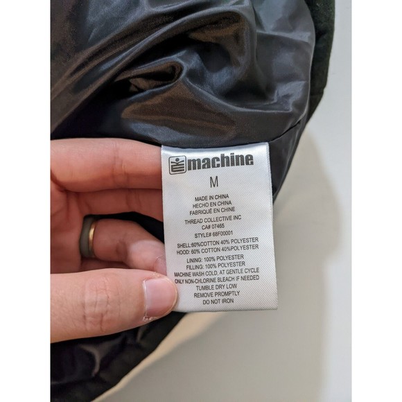 Mens Machine Size M Medium Puff Vest Dark Charcoal Black - Picture 3 of 5